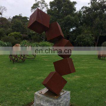 Outdoor decorative goods oriental corten acciaio statues for sale