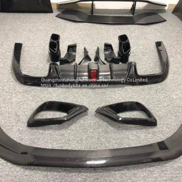 For Benz W222 Brabus kits carbon fiber rear diffuser exhaust tip Brabus