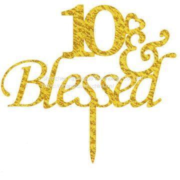 Wholesale Wedding Decoration Happy Birthday Cake Topper Acrylic Wedding Cake Topper photo-3