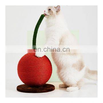 Amazing Beautiful Cherry shape red sisal cat scratching ball scratch post cat climbing rack