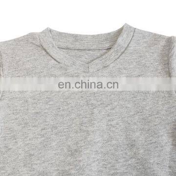 V Neck Snap Crotch Organic Cotton Baby Romper photo-3