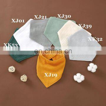 Wholesale Woven Cotton Gauze 4 Layers Organic Baby Bib photo-4