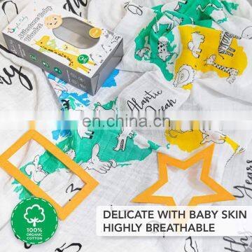 Organic Baby Monthly Milestone Blanket for Baby Boy or Girl | Unforgettable Premium Organic Cotton photo-5