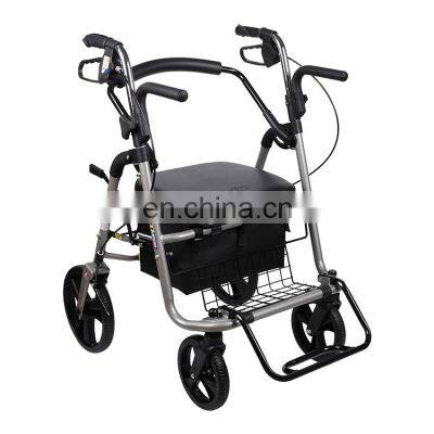 high quality 4 wheels adjustable mobility aid outdoor rollator walker with seat and storage for adults