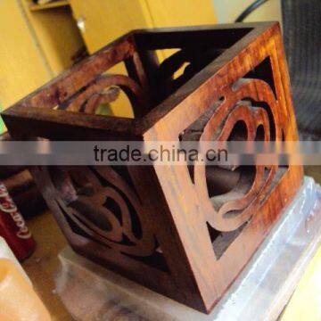 Salt Lamps Wooden Base