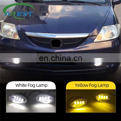 2PCS Car LED Fog Light For Honda JAZZ FIT 2012-2014 For CIVIC 2009-2015 For ACCORD 2008-2013 Fog lamp DRL Daytime Running Light