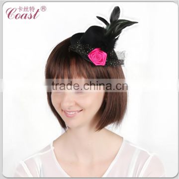 cheap nice black mini top hats crafts with clips