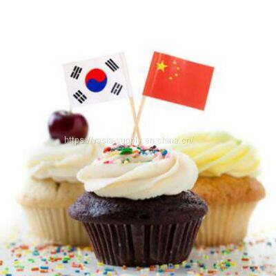 6.5 cm/ 2.56 incn toothpick Flag Toppers Cake Decorations Cupcake Toppers Picks for Party Supplies