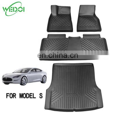 Non-Slip  Luxury  Car Mat  for Tesla Model S 3D Rubber Car Trunk Mat Customized for Tesla Model S