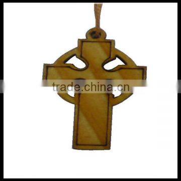 Jerusalem Wooden Cross Pendant