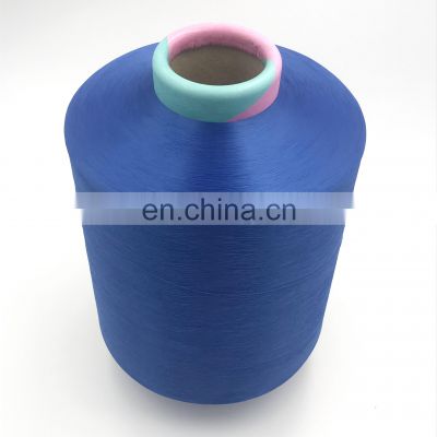 Factory Wholesale Stocklots Elastic Warp Knitting polyester low strech dyed yarn