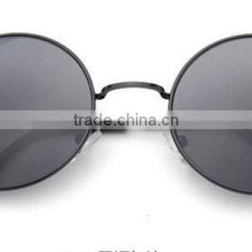 Women Ladies Female Fashionable Custom Black Full Metal Frame Small Round Sunglasses photo-4