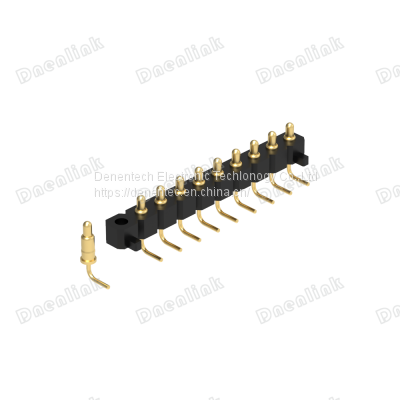 Dnenlink 3.00mm pitch Single Row H2.5mm Right Angle Male Header DIP type PogoPin header With Peg