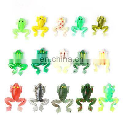 33mm/42mm/52mm Multi-color artificial bionic baits Silica gel fishing frog lure soft