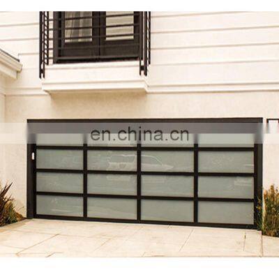 Modern Automatic Aluminum Sectional Panel Glass Garage Doors for Homes photo-5