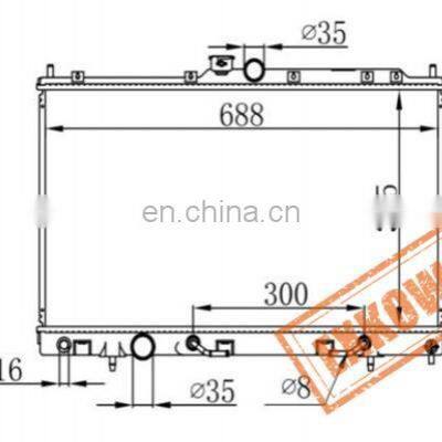 Auto Cooling System Radiator Assy For Mitsubishi Lancer MR968858