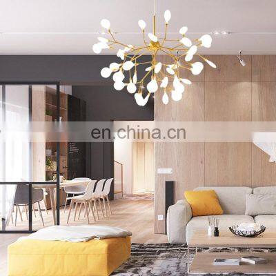 Glass Firefly LED Pendant Lamps Branch Tree LED Chandelier Lighting Modern Luxury Firefly Led Chandelier Lights photo-4