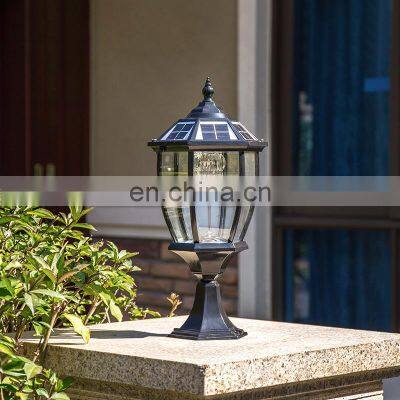 Outdoor Waterproof IP65 LED Solar Lamp Garden Lamp European Style Post Pillar Fence Post Lights