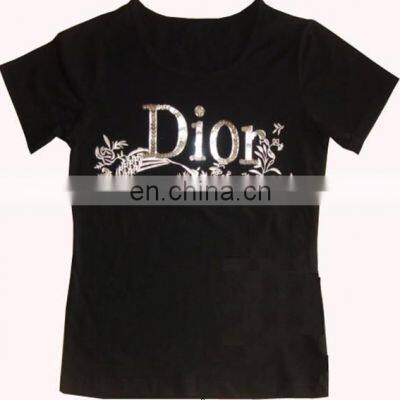 Wholesale Custom 100% Cotton Printing Men Printed Plain White And Black T Shirt