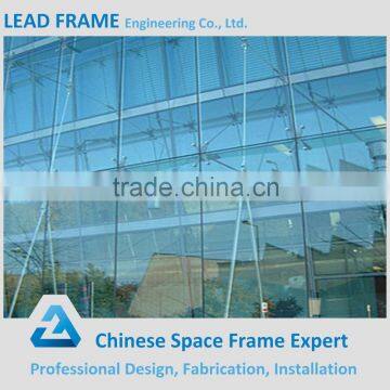 Professional design steel frame structure prefabricated glass wall