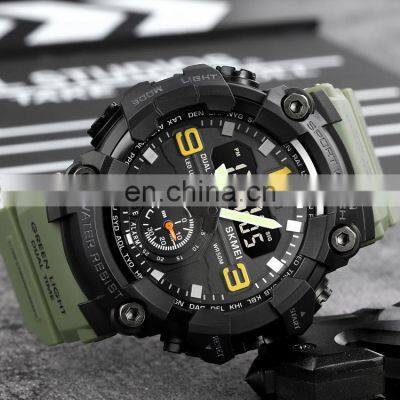 Reloj Skmei 1965 New Men Watch Dual Time Analog Digital Display Waterproof Army Sports Watch Quartz Men Wrist