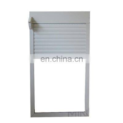 manual open aluminum shutter window with roller up /rolling windows