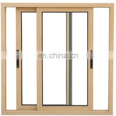 High Quality Frame Profile Aluminum Alloy Three Track Modern House Black Double Glass Sliding Window photo-2