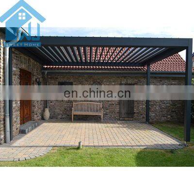 Waterproof Aluminum Patio Deck Outdoor Motorized Louvered Roof Pergola Kits