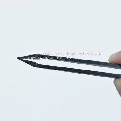Black Plastic Tweezers Clean Carbon Fiber Tweezers Pointed Flat Elbow Round 93305 photo-2
