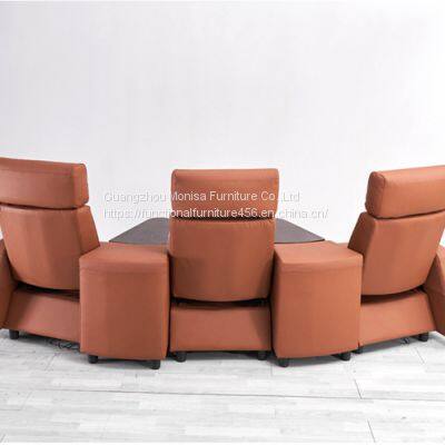 New Italian Minimalist Streles Smart Cinema Sofa Villa Luxury Vip Home Studio Leather Sofa photo-4