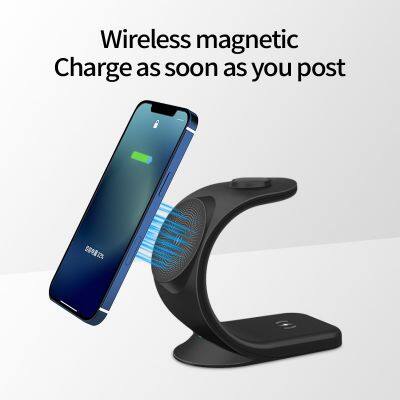 Premium 3 In 1 Magnetic Wireless Cable Charger 15W Wireless Charger For Apple Cell Phones photo-5