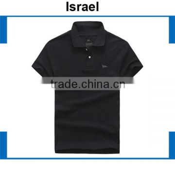 Black polo shirt with garment wash/ soft cotton men pique polo shirt/combed cotton pique polo shirt