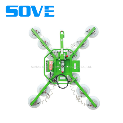 SOVE 400kg Sheet Metal Capacity Electric Crane Lifter Motor Easy Operation Vacuum Glass Suction Loading for Glass Curtain New