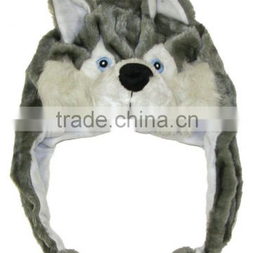 Plush Husky stuffed animal hats