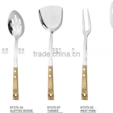 WOODEN HANDLE KITCHEN UTENSIL SETS