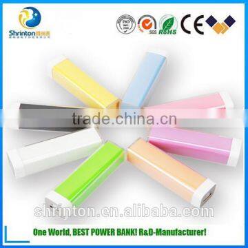 OEM 2600mah USB Power Charger Portable Lipstick Power Bank