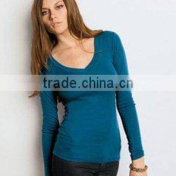 Deep Neck Ladies Sexy Tshirts photo-3