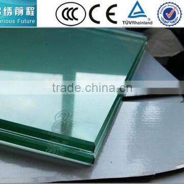 tinted black laminated glass with 0.38mm PVB film (SGP) CE certification