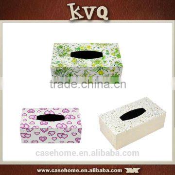 custom printed fancy leather tissue paper box