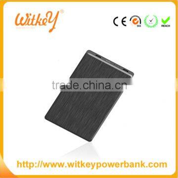 Global minimum of the thinnest metal case credit card size power bank and U disk