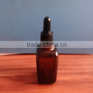 100ml Amber Square Glass Essential Oil Bottle with Dropper