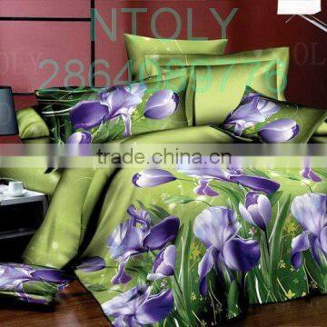 100% polyester duvet covers 125gsm disperse print bedding set/bedsheet/pillow case/trade assurance