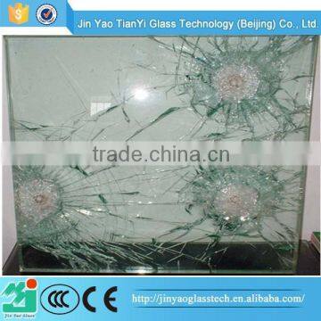 China supplier factory price 70mm bullet proof glass