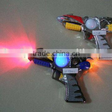 flashing space gun with gun-fire sound