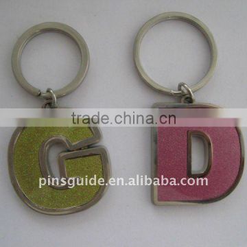 letter metal keychain