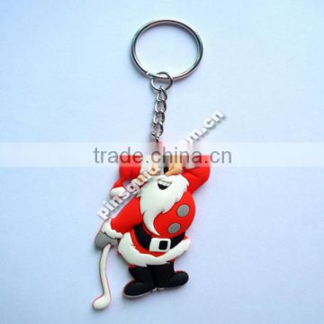 China Manufacturer Custom Christmas Soft 3D PVC Keychains China With SGS Certification