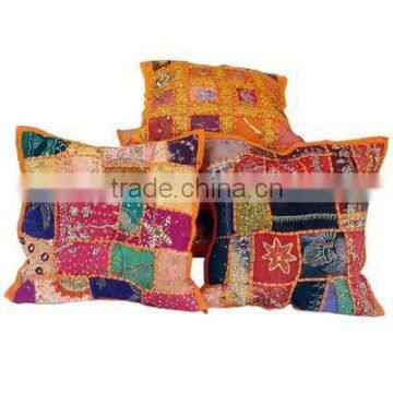 Vintage sari fabric cushion covers