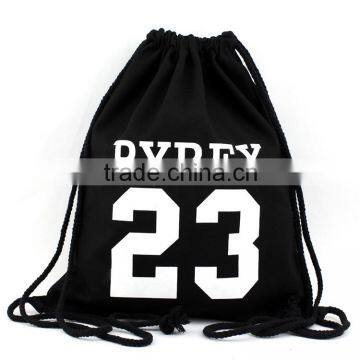 Factory direct! 2016 new customized DIY cotton bag drawstring college student shoulder bag