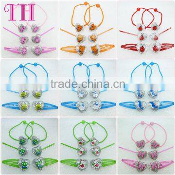 Wholesale Kids Hair Accessories Resin Glitter Pendant Shape Crystal Hairband Kids Magnetic Hair Clip photo-5