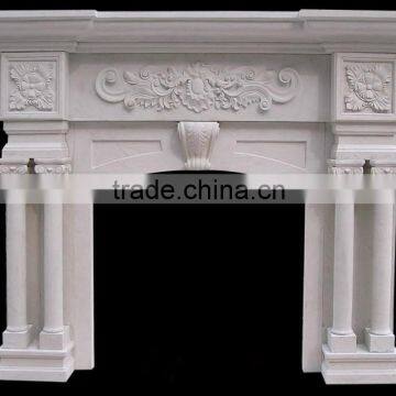 Pillar Carved Fireplace Mantel